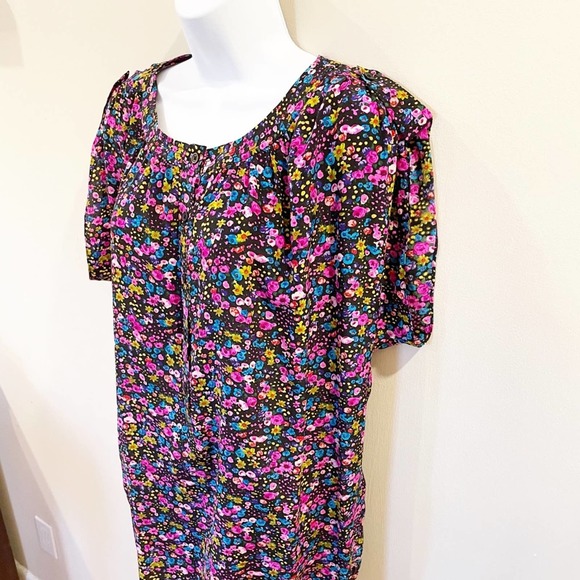 Rebecca Taylor Floral Button Shirt Dress Size 4 - Picture 5 of 12